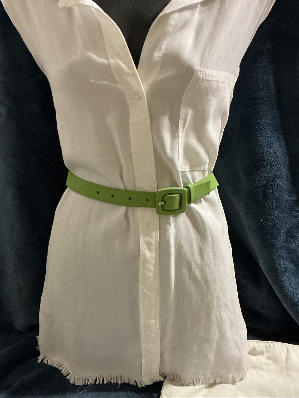 Coldwater Creek Bright Lime Green Slim Casual Belt